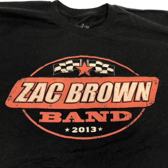 Zac Brown Band 2013 Concert Tour Black Shirt T-Shirt Lucy Justice Goods Size XL - Picture 2 of 9